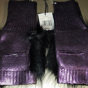 Fur Purple Gloves